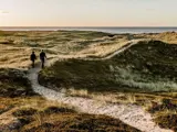 To mennesker går tur ved vesterhavet i Thy